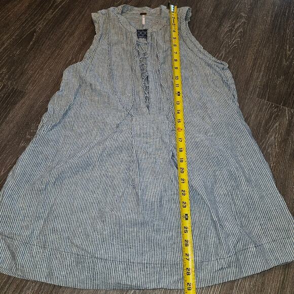 Free People Blue And White Stripe Mini Dress Size Small - Picture 3 of 7